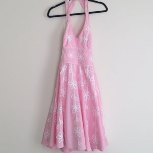 Lilly Pulitzer pink halter dress midi